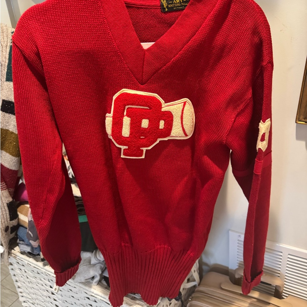 Vintage 100% Wool Detroit Varsity Sweater